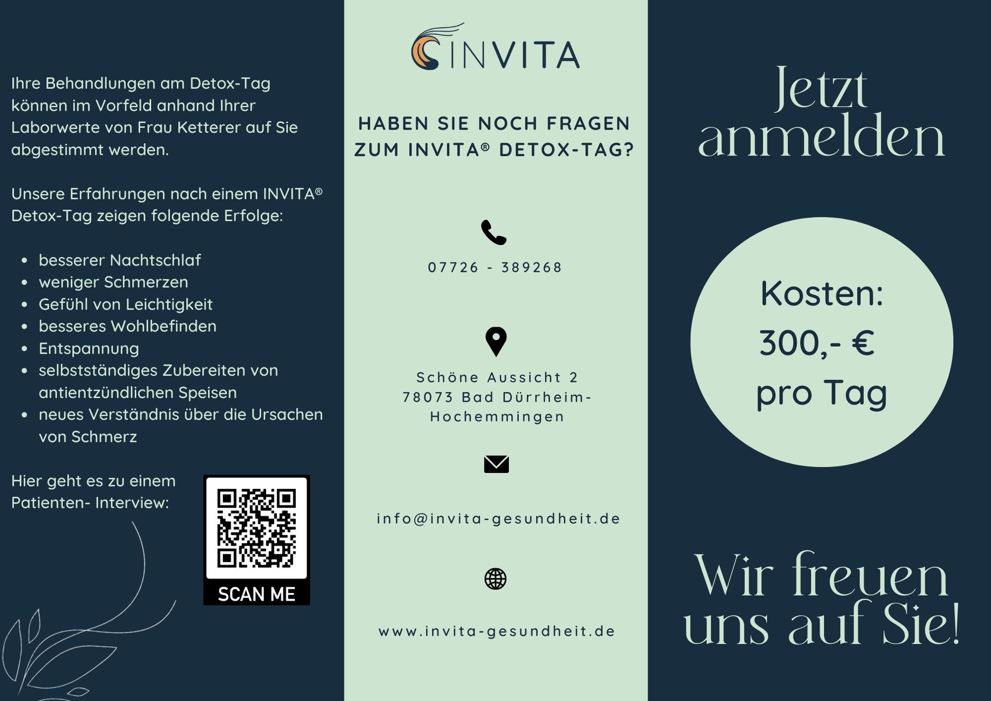 Praxis INVITA® Geschenkgutschein Detox-Tag